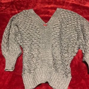 Knit metallic top